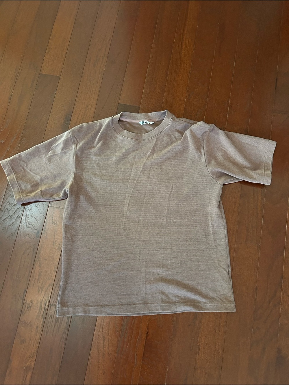 Uniqlo U AlRism Cotton Oversized T-Shirt (Size Medium) brown cotton blend - Picture 2 of 7
